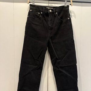 Madewell Classic Straight Jean in Black Size 26